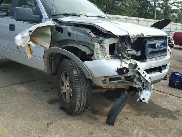 1FTPW14565KF00880 - 2005 FORD F150 SUPER SILVER photo 9