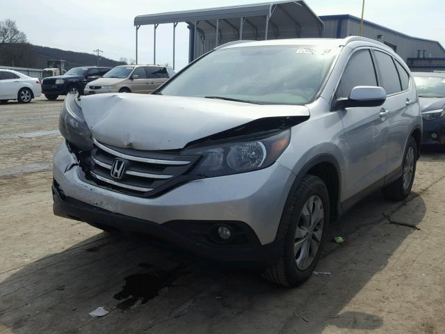 JHLRM3H78CC004219 - 2012 HONDA CR-V EXL SILVER photo 2