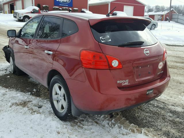 JN8AS5MVXAW143302 - 2010 NISSAN ROGUE S RED photo 3