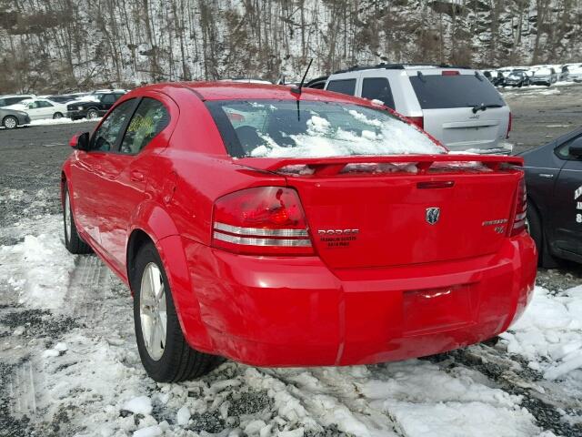 1B3LC56B59N569034 - 2009 DODGE AVENGER SX RED photo 3