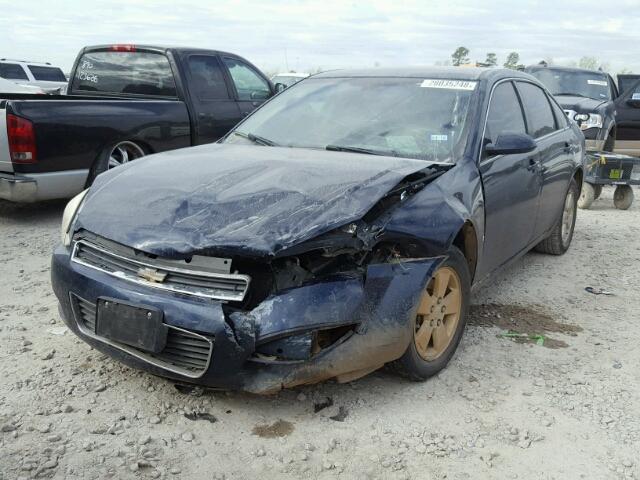 2G1WT55K789112474 - 2008 CHEVROLET IMPALA LT BLUE photo 2