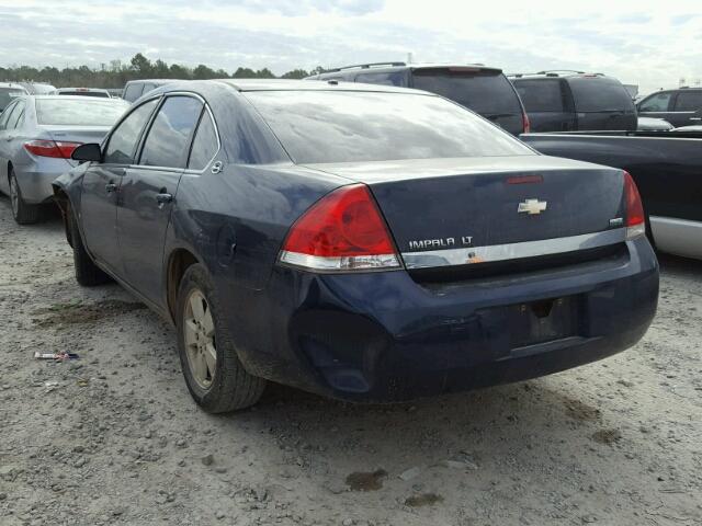 2G1WT55K789112474 - 2008 CHEVROLET IMPALA LT BLUE photo 3