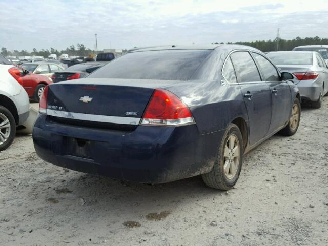 2G1WT55K789112474 - 2008 CHEVROLET IMPALA LT BLUE photo 4