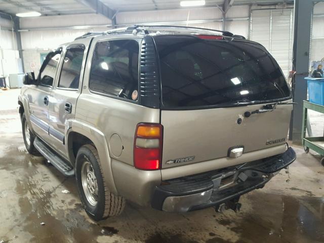 1GNEK13V52J307651 - 2002 CHEVROLET TAHOE K150 TAN photo 3