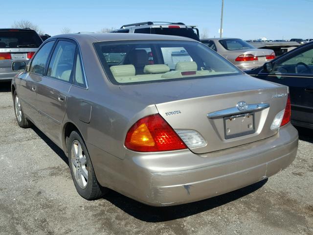 4T1BF28B52U255405 - 2002 TOYOTA AVALON XL BEIGE photo 3