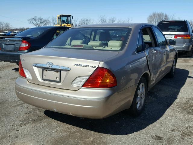 4T1BF28B52U255405 - 2002 TOYOTA AVALON XL BEIGE photo 4