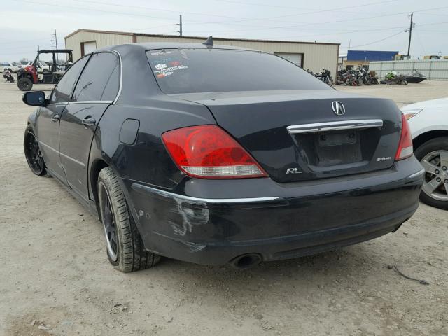 JH4KB16566C010789 - 2006 ACURA RL BLACK photo 3