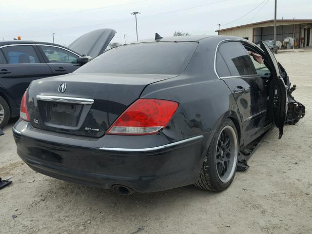 JH4KB16566C010789 - 2006 ACURA RL BLACK photo 4