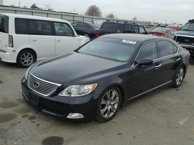 JTHGL46F275005124 - 2007 LEXUS LS 460L BLACK photo 2