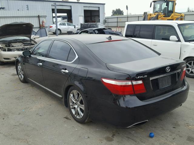 JTHGL46F275005124 - 2007 LEXUS LS 460L BLACK photo 3