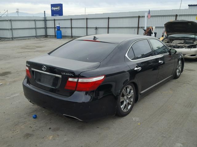 JTHGL46F275005124 - 2007 LEXUS LS 460L BLACK photo 4