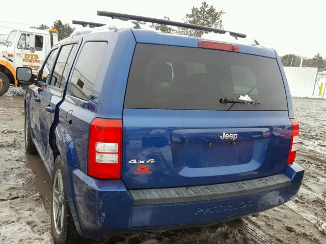 1J4NF2GB2AD519157 - 2010 JEEP PATRIOT SP BLUE photo 3