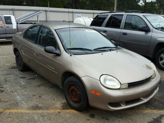 1B3ES46C8YD516217 - 2000 DODGE NEON BASE TAN photo 1