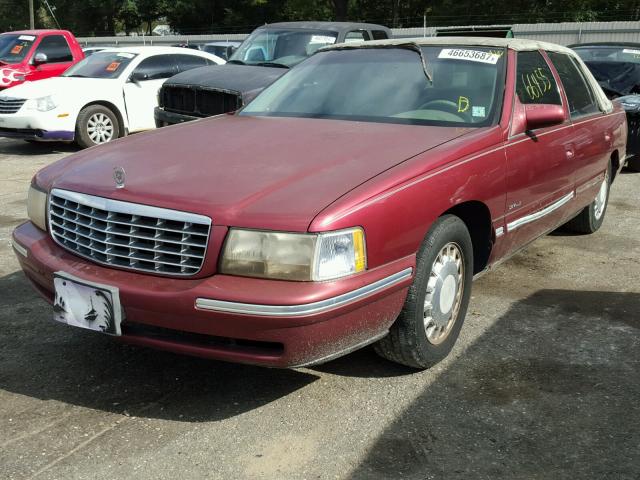 1G6KD54Y7XU751581 - 1999 CADILLAC DEVILLE MAROON photo 2