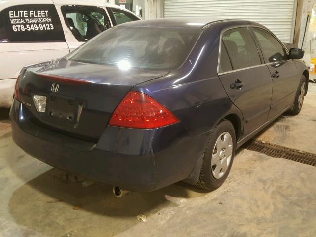 3HGCM56426G709110 - 2006 HONDA ACCORD LX BLUE photo 4