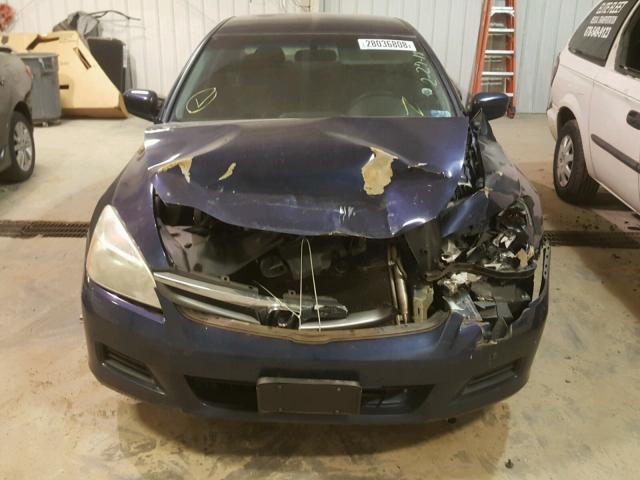 3HGCM56426G709110 - 2006 HONDA ACCORD LX BLUE photo 9