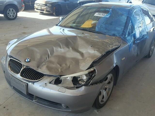 WBANE53577CW67536 - 2007 BMW 525 I GRAY photo 9