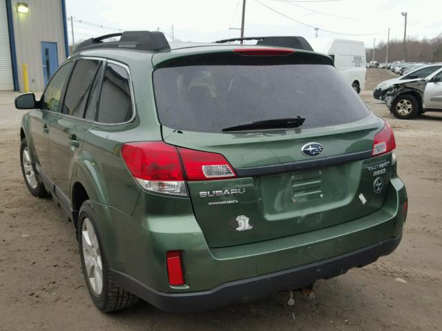 4S4BRBCC6A1332306 - 2010 SUBARU OUTBACK 2. GREEN photo 3