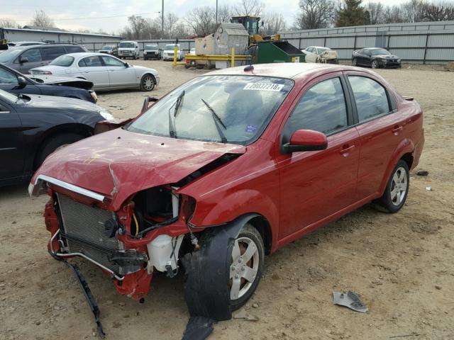 KL1TD5DE8AB131680 - 2010 CHEVROLET AVEO LS 勃艮第红 照片 2