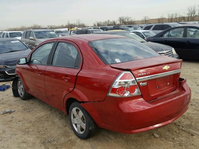 KL1TD5DE8AB131680 - 2010 CHEVROLET AVEO LS BURGUNDY photo 3