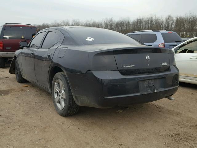 2B3KA43R77H850304 - 2007 DODGE CHARGER SE BLACK photo 3