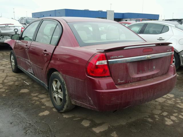 1G1ZT54825F290539 - 2005 CHEVROLET MALIBU LS წითელი ფოტო 3