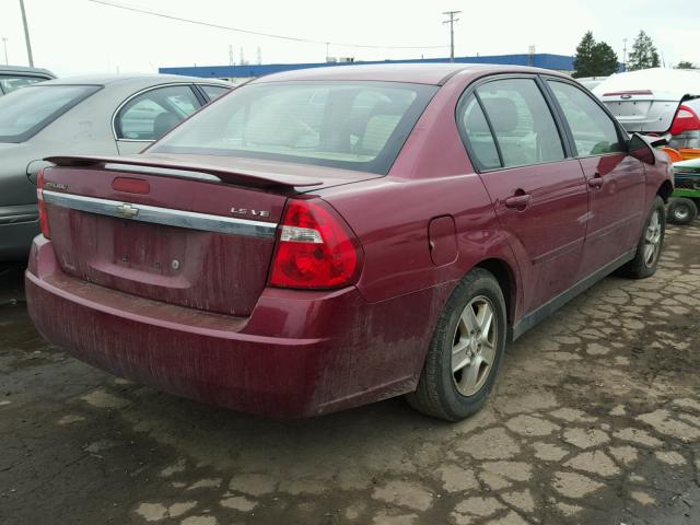 1G1ZT54825F290539 - 2005 CHEVROLET MALIBU LS წითელი ფოტო 4