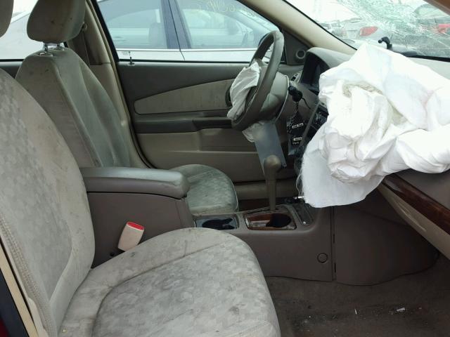 1G1ZT54825F290539 - 2005 CHEVROLET MALIBU LS წითელი ფოტო 5