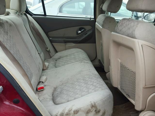 1G1ZT54825F290539 - 2005 CHEVROLET MALIBU LS წითელი ფოტო 6