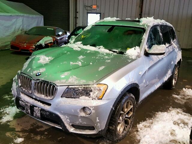 5UXWX7C50BL730173 - 2011 BMW X3 XDRIVE3 SILVER photo 2