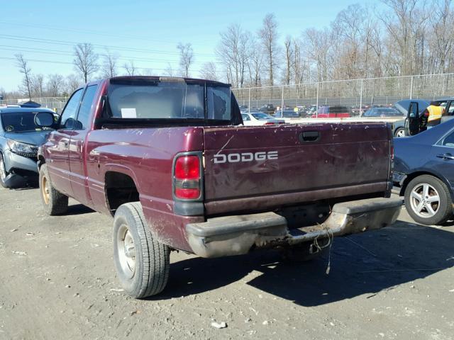 3B7HC13Y41G747938 - 2001 DODGE RAM 1500 MAROON photo 3