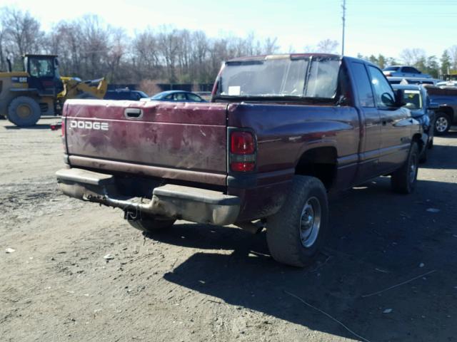 3B7HC13Y41G747938 - 2001 DODGE RAM 1500 MAROON photo 4