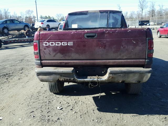 3B7HC13Y41G747938 - 2001 DODGE RAM 1500 MAROON photo 9