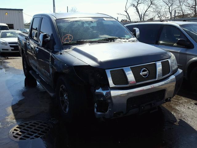 1N6AA07B65N504391 - 2005 NISSAN TITAN XE GRAY photo 1