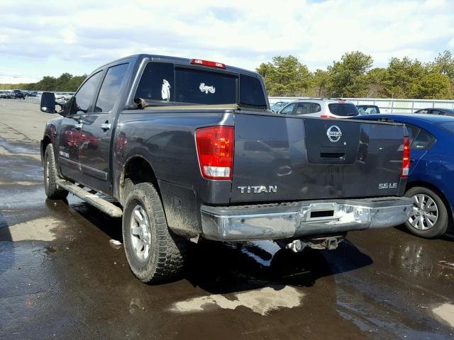 1N6AA07B65N504391 - 2005 NISSAN TITAN XE GRAY photo 3