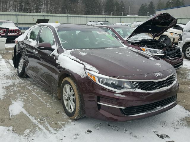 5XXGT4L31GG076158 - 2016 KIA OPTIMA LX MAROON photo 1