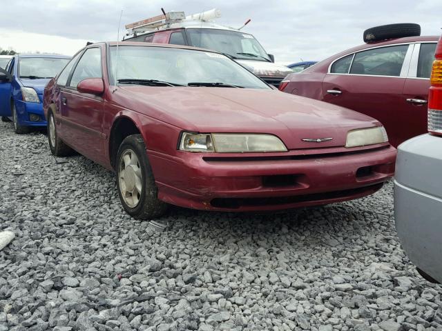 1FAPP6243PH100396 - 1993 FORD THUNDERBIR BURGUNDY photo 1