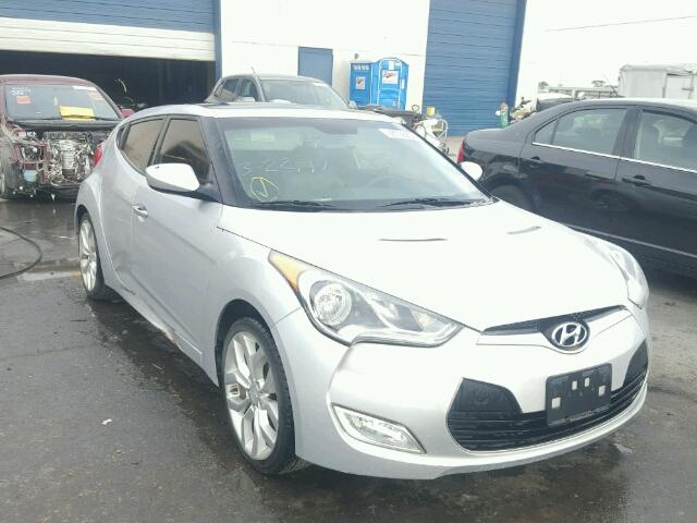 KMHTC6AD3CU068701 - 2012 HYUNDAI VELOSTER B SILVER photo 1