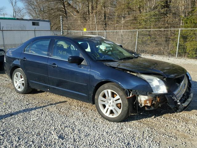 3FAHP08Z38R263117 - 2008 FORD FUSION SEL BLUE photo 1