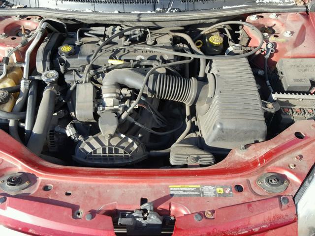 1C3EL46X34N340135 - 2004 CHRYSLER SEBRING LX RED photo 7