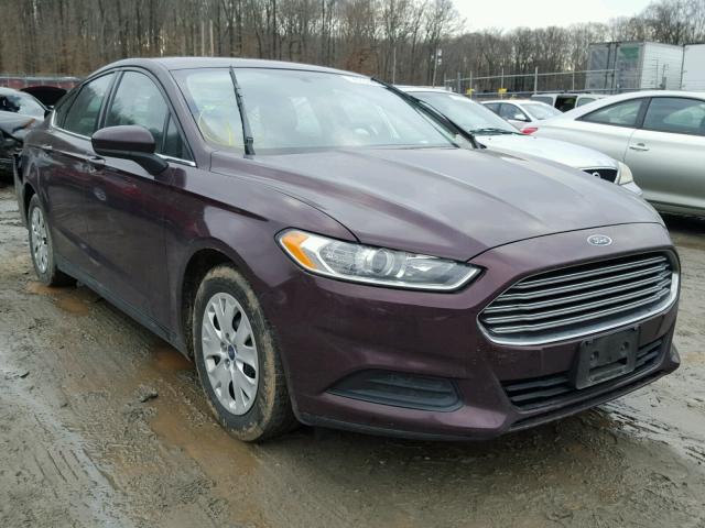 3FA6P0G70DR252769 - 2013 FORD FUSION S MAROON photo 1