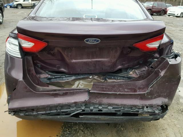 3FA6P0G70DR252769 - 2013 FORD FUSION S MAROON photo 9