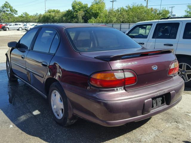 1G1NE52J7Y6245759 - 2000 CHEVROLET MALIBU LS მუქწითელი ფოტო 3
