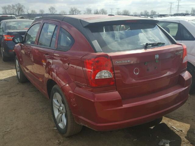 1B3CB3HA7AD565556 - 2010 DODGE CALIBER MA RED photo 3