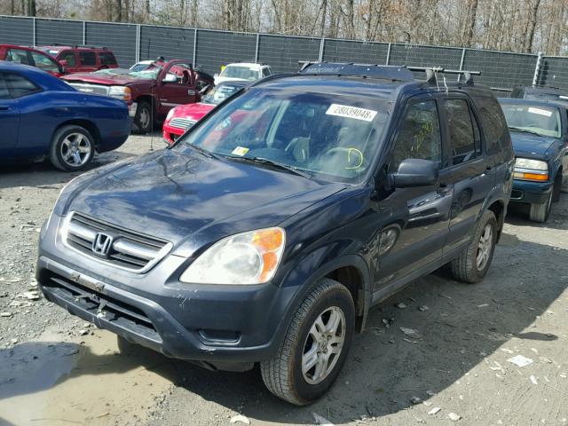 JHLRD788X2C005886 - 2002 HONDA CR-V EX BLACK photo 2