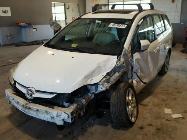 JM1CR2W38A0389083 - 2010 MAZDA 5 WHITE photo 2