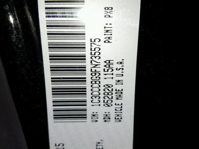 1C3CCCBG9FN735575 - 2015 CHRYSLER 200 S 黑色 照片 10