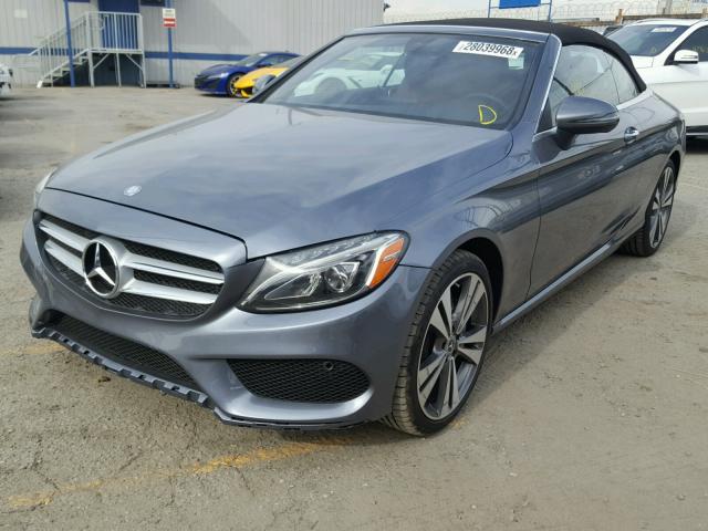 WDDWK4JBXHF525674 - 2017 MERCEDES-BENZ C 300 GRAY photo 2