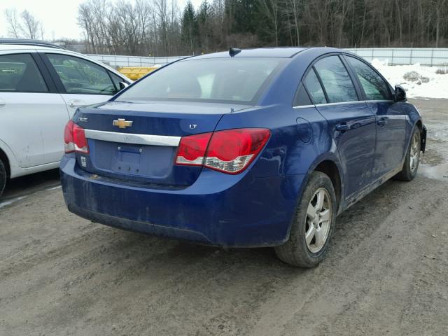 1G1PF5SC4C7162347 - 2012 CHEVROLET CRUZE LT BLUE photo 4