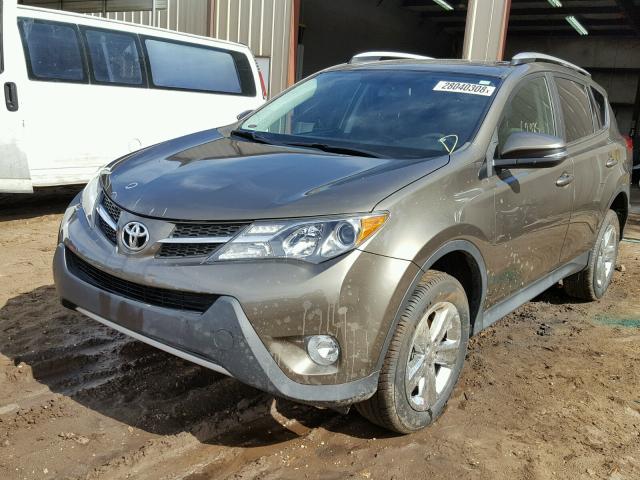 2T3WFREV5DW016231 - 2013 TOYOTA RAV4 XLE BROWN photo 2